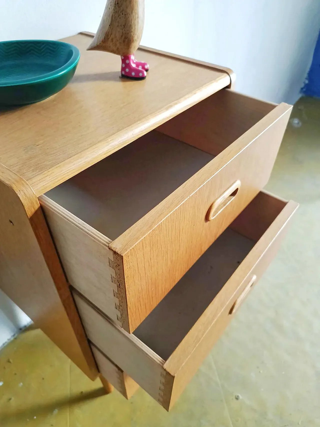 Swedish oak bedside table, 1960s 3
