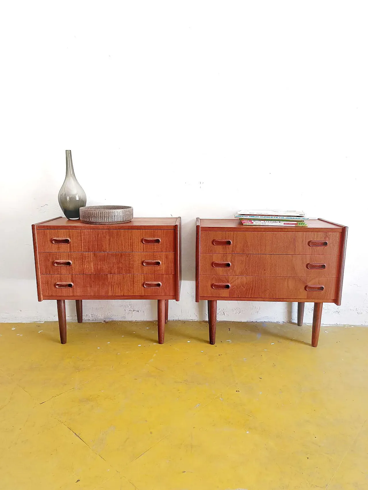Pair of Danish teak nightstands, 1950s 1