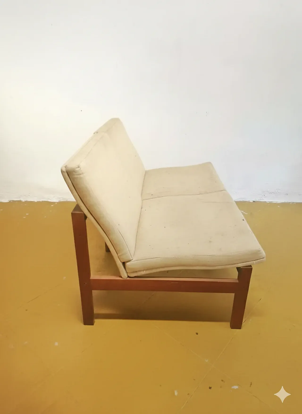 Pair of Moduline armchairs Gjerlov Knudsen Lind in teak, 1960s 3