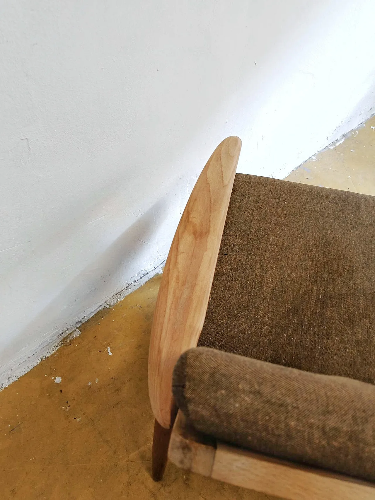 Danish teak armchair with high back, 60s 1