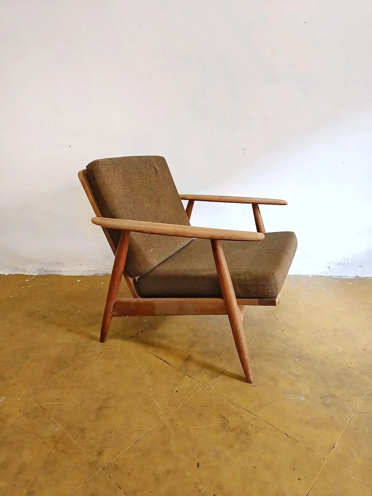 Danish teak armchair with high back, 60s 3