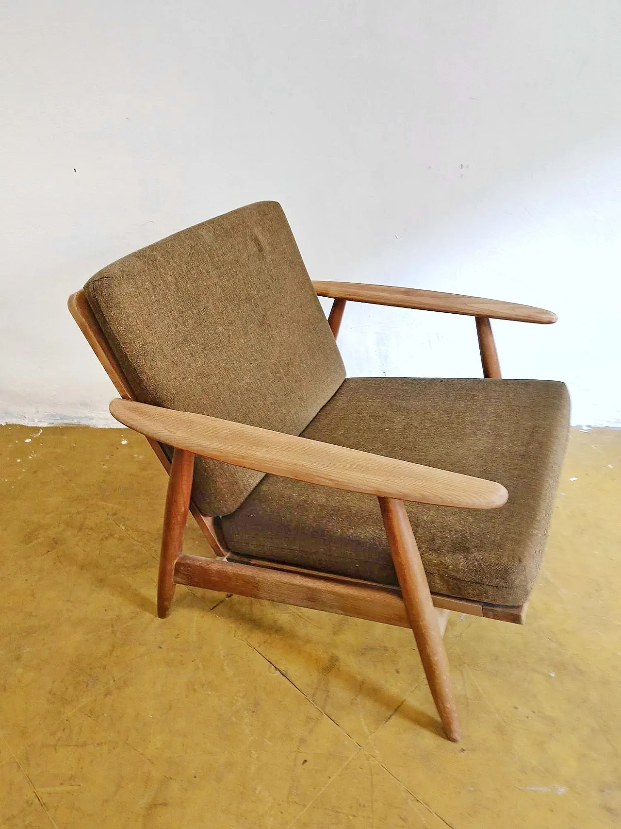 Danish teak armchair with high back, 60s 7