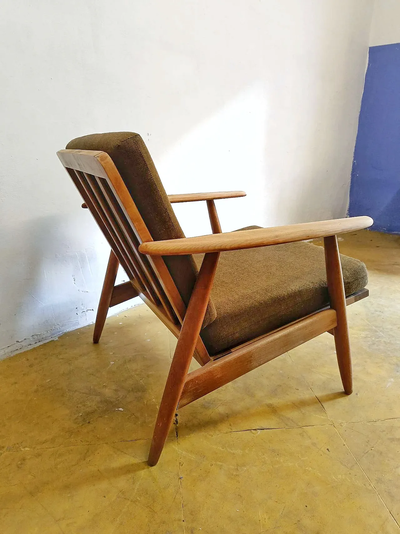 Danish teak armchair with high back, 60s 8
