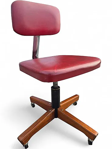 Poltroncina da ufficio mid-century di Anonima Castelli, fine '900