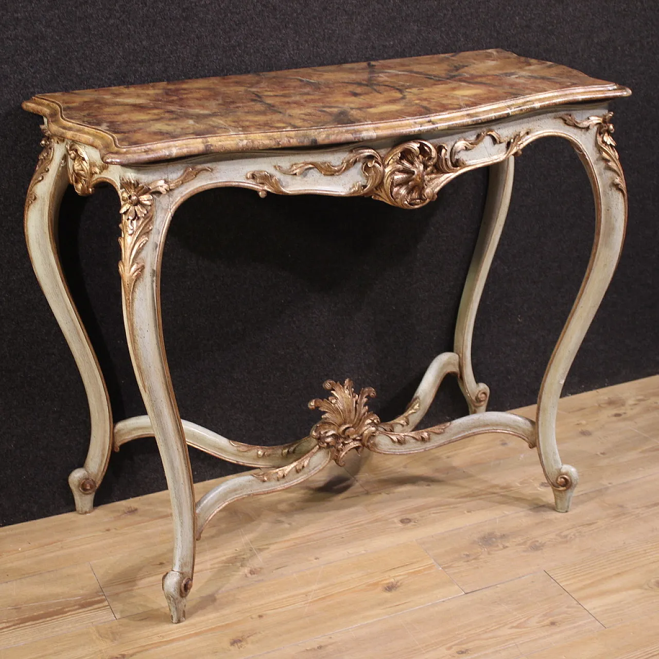 French lacquered console in Louis XV style, 18th century 1