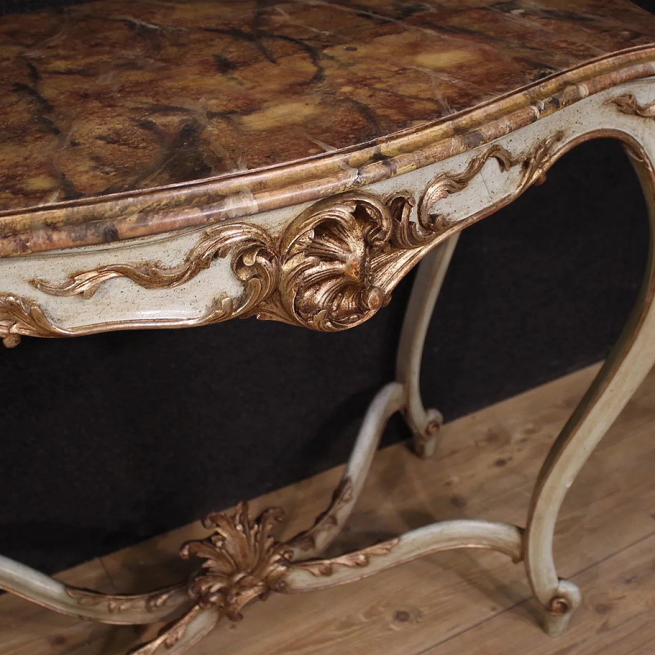 French lacquered console in Louis XV style, 18th century 11