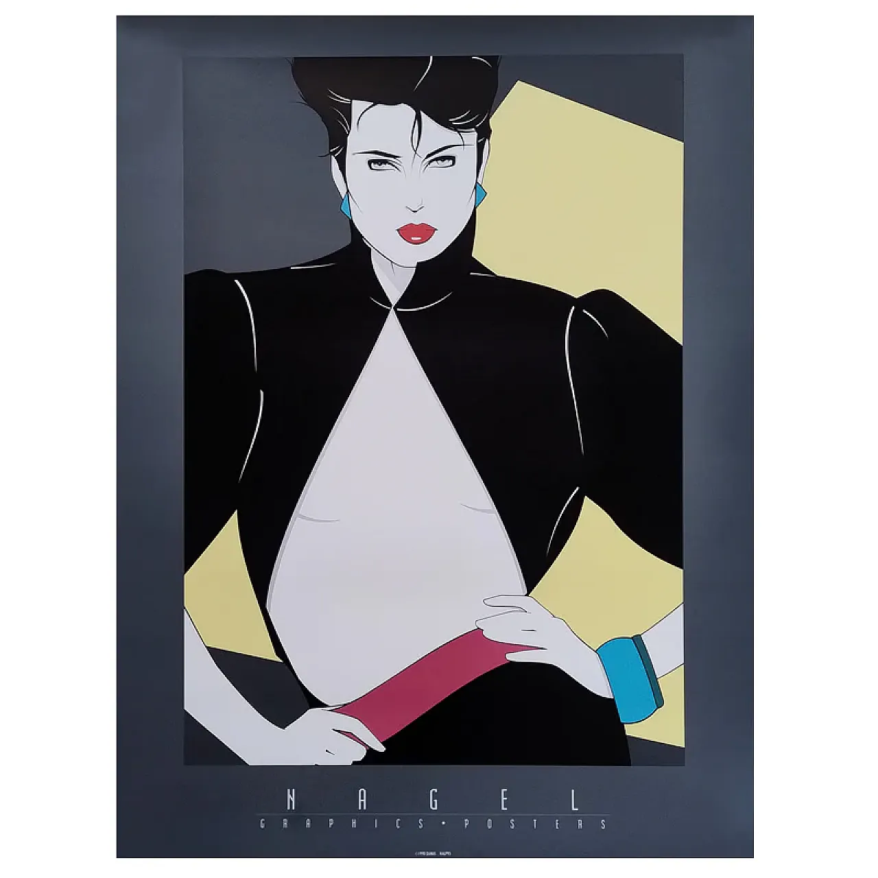 Open Jacket by Patrick Nagel, art poster, 1990s 1