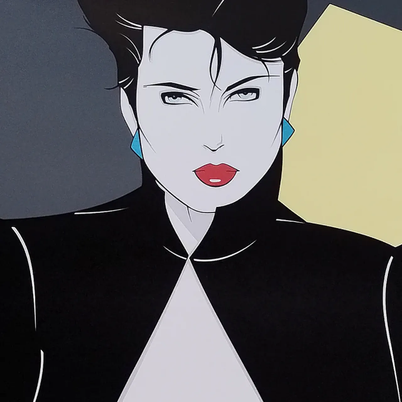 Open Jacket by Patrick Nagel, art poster, 1990s 3