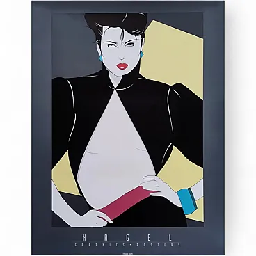 Open Jacket by Patrick Nagel, art poster, 1990s