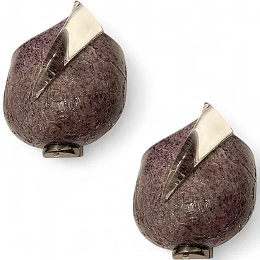 Pair of Murano glass sconces by Mila Schon for Arte Vetri, 1980s