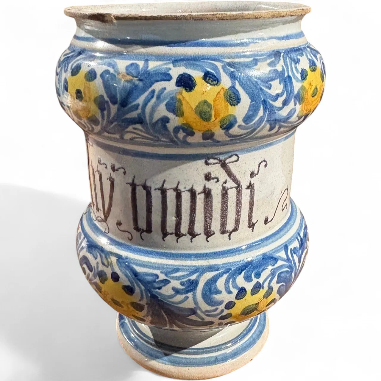Albarello Faenza, pharmacy vase, 17th century 13