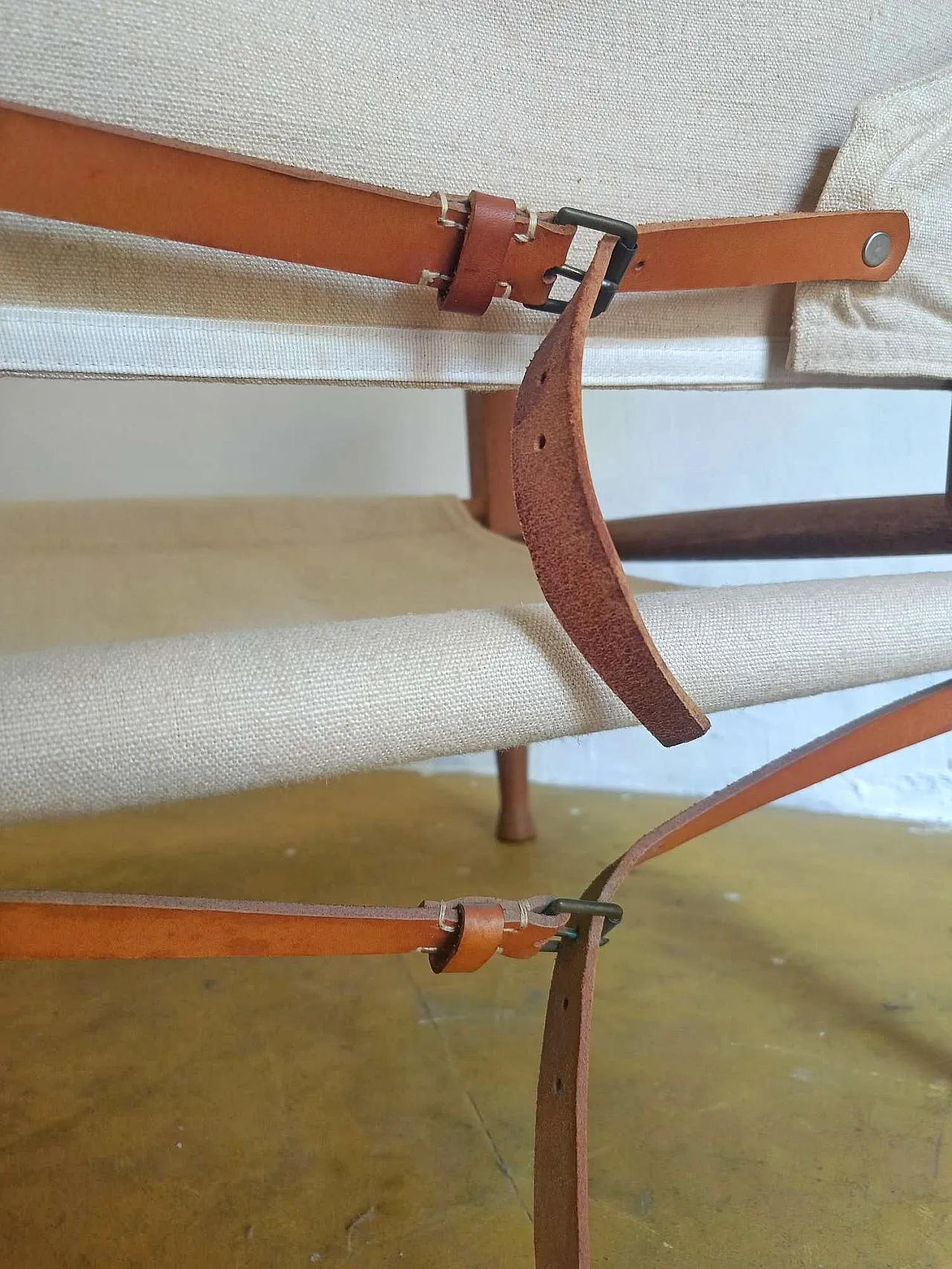 Safari Armchair Kaare Klint Ash Leather, 1930s 3