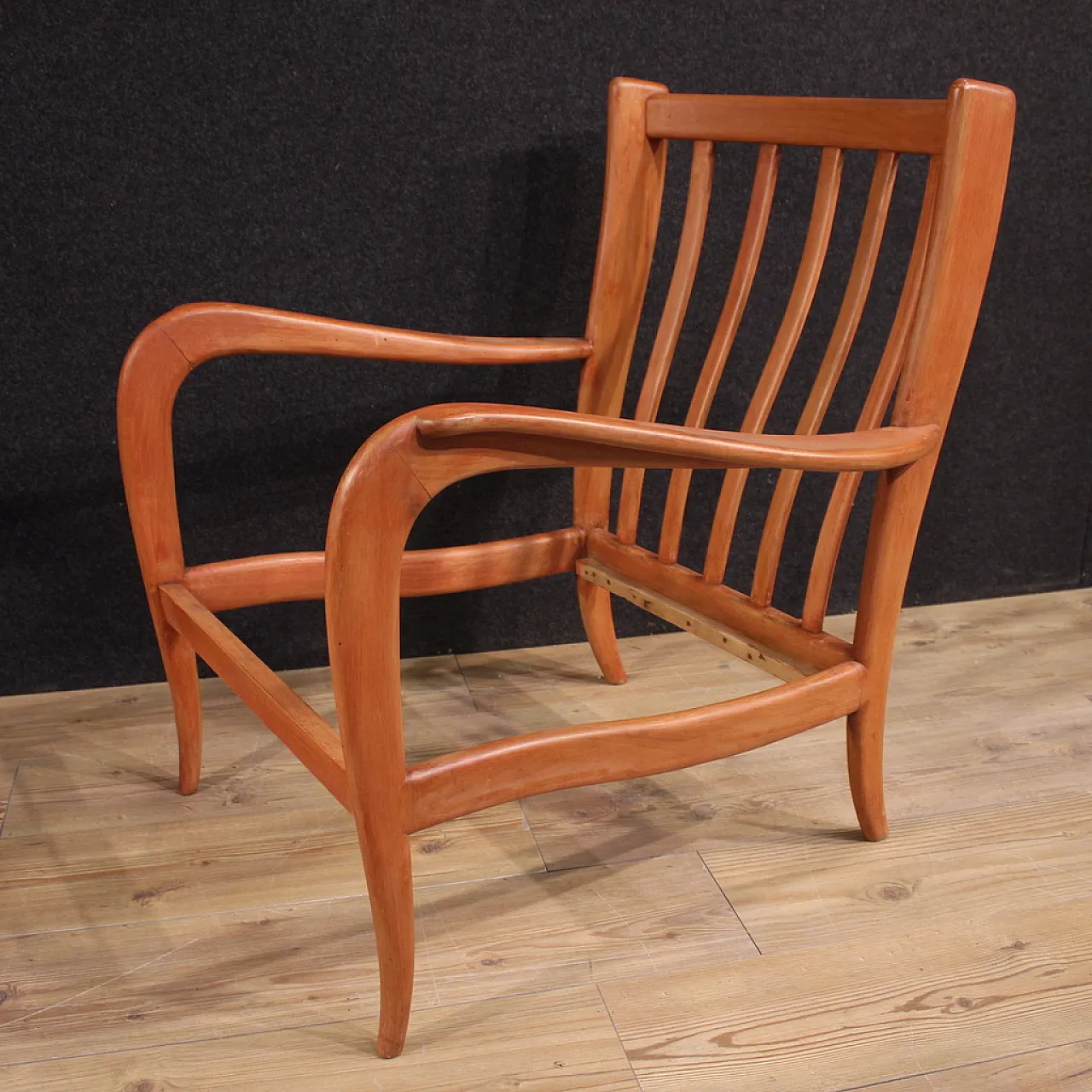 Pair of Italian armchairs in Paolo Buffa style, 1970s 7