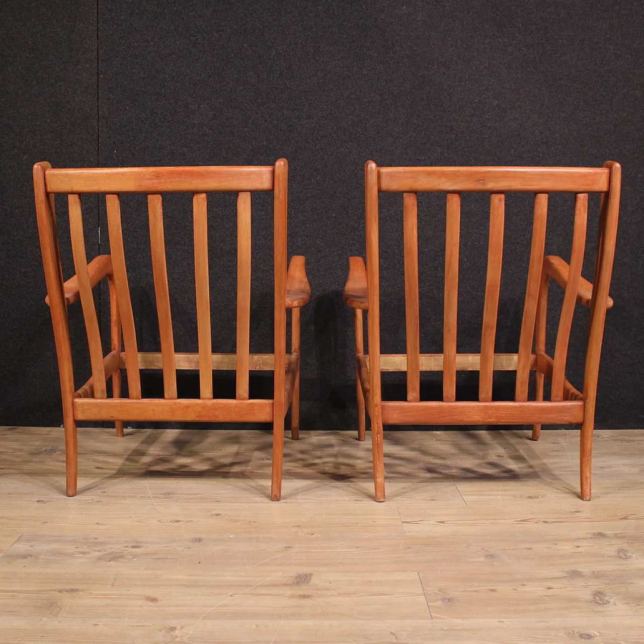 Pair of Italian armchairs in Paolo Buffa style, 1970s 8