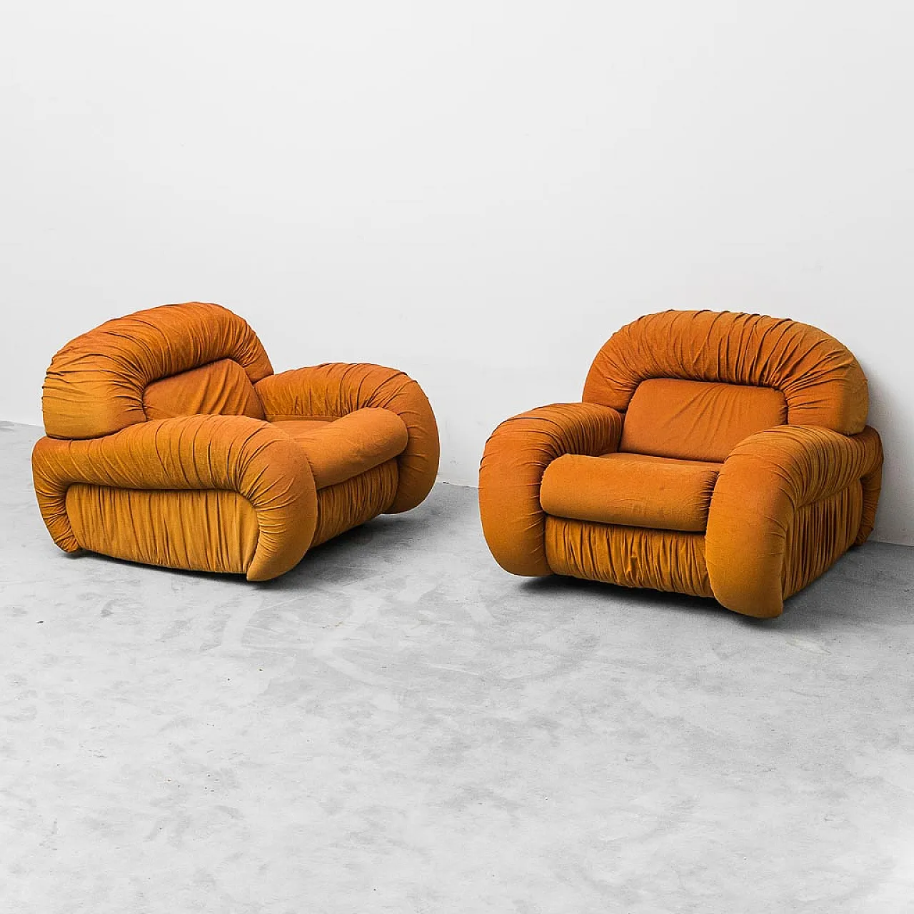 Pair of Califfo armchairs, produced by Beka, 1970s 1