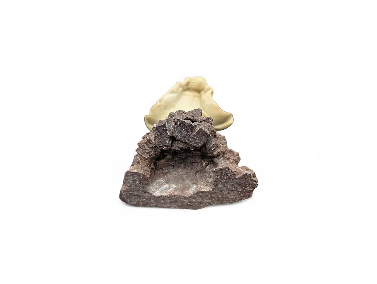 Statua orientale in pietra saponaria Fu Xing, anni 60-70 7