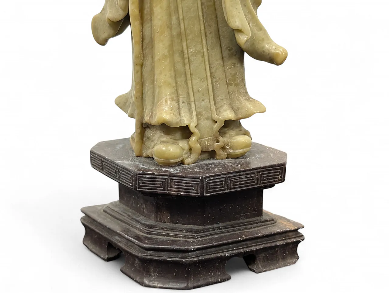 Statua in pietra saponaria di Shoulao dio della longevità, XX secolo 11