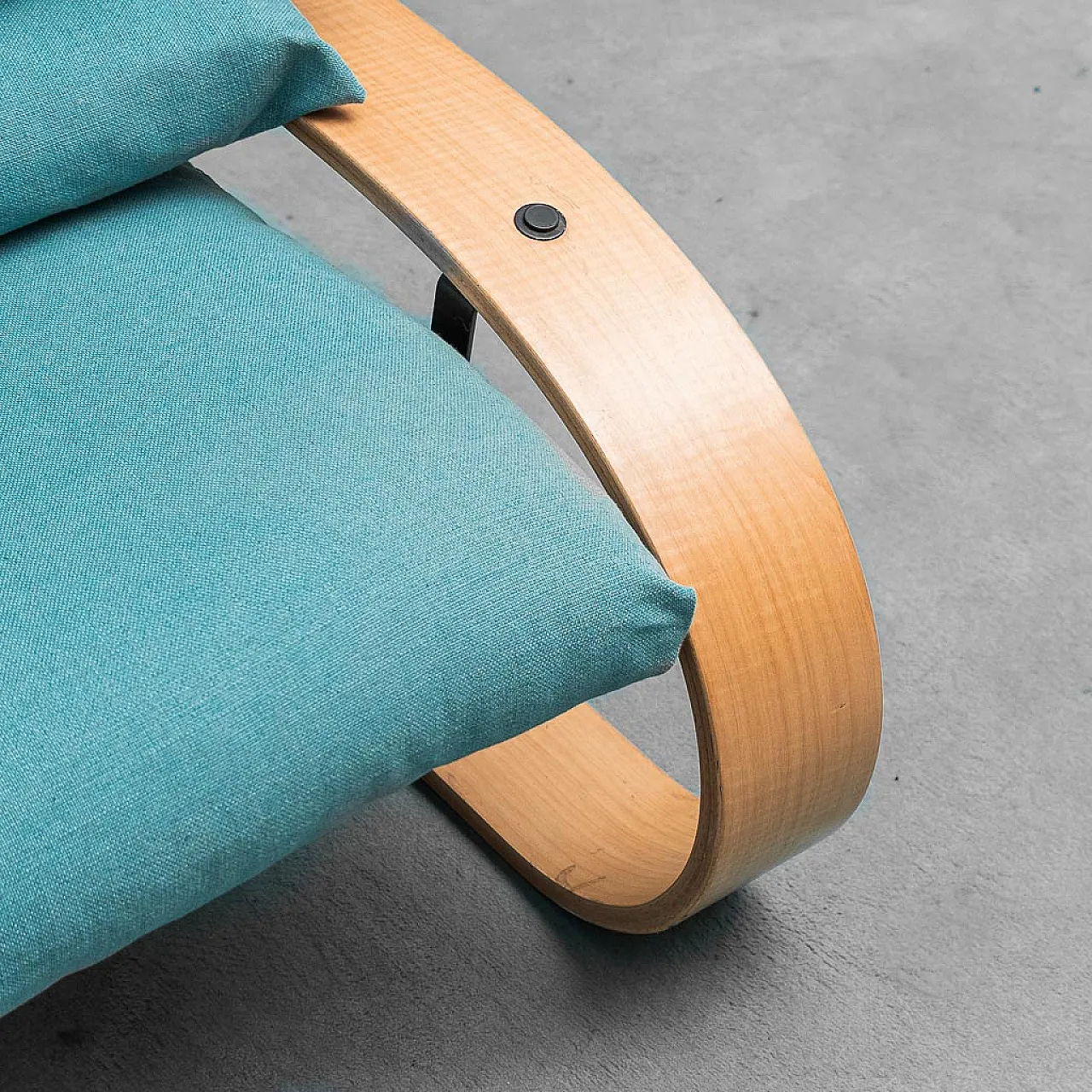 3-seater sofa in light blue fabric in Alvar Aalto style, 1970s 5