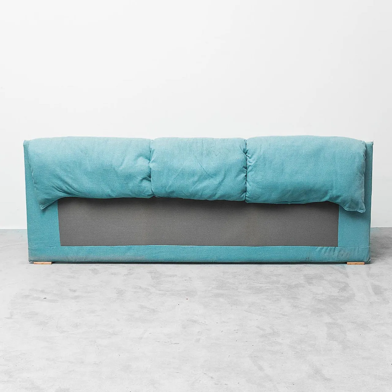 3-seater sofa in light blue fabric in Alvar Aalto style, 1970s 7