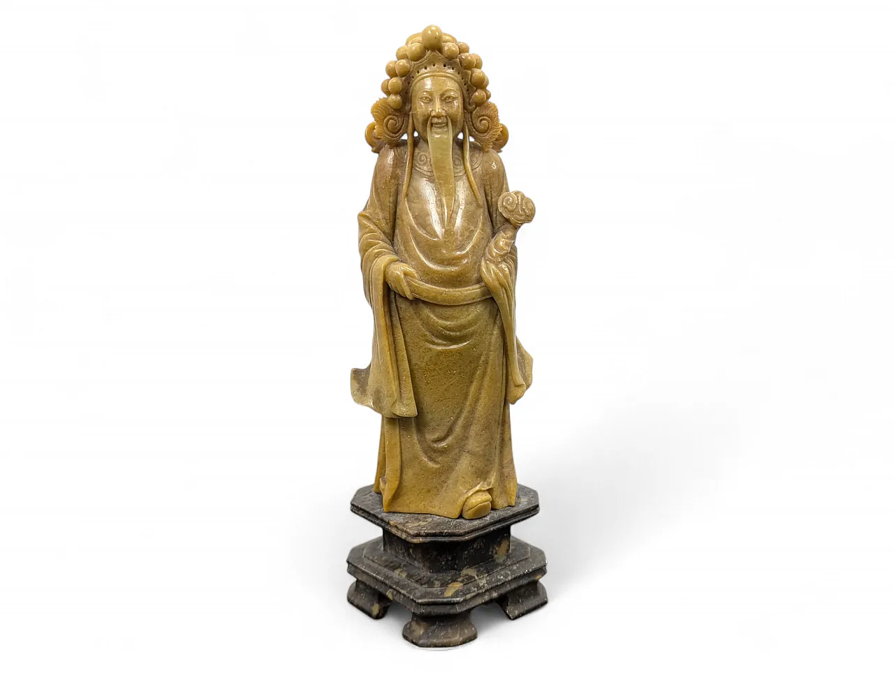 Chinese deity soapstone statue, 1920-1950 1