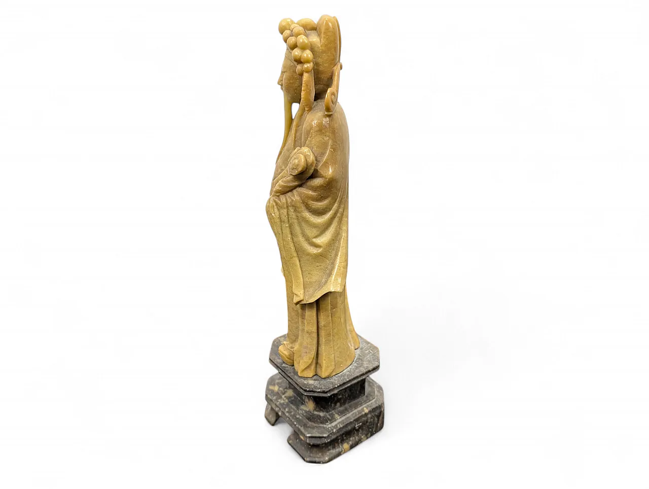 Chinese deity soapstone statue, 1920-1950 4