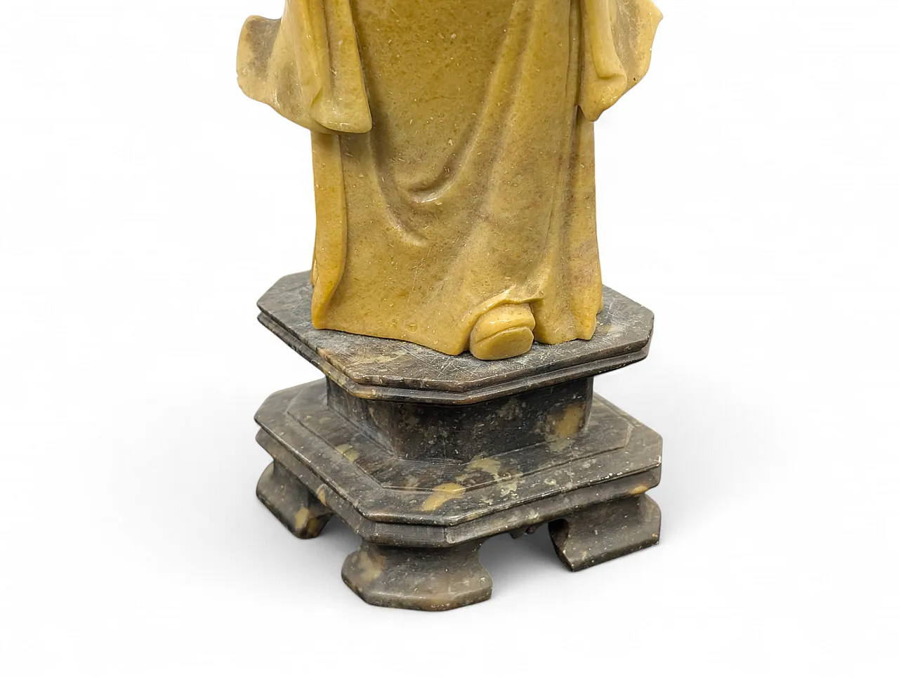 Chinese deity soapstone statue, 1920-1950 5