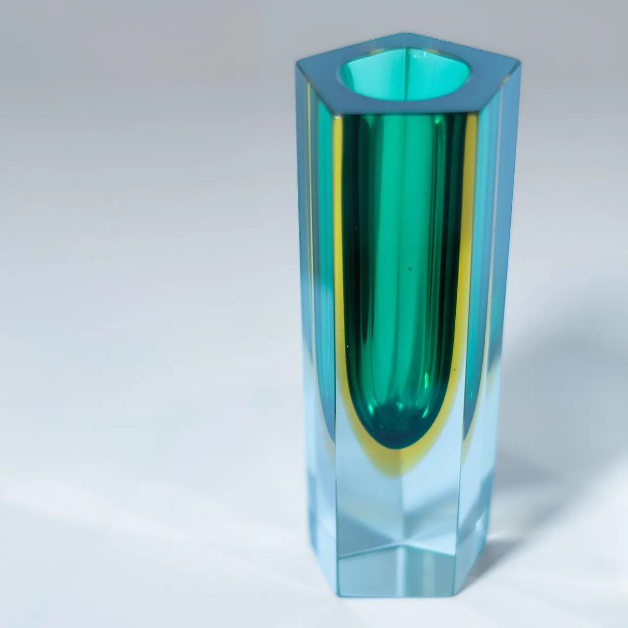 Pair of Murano glass vases "Sommerso", Flavio Poli, Italy 10