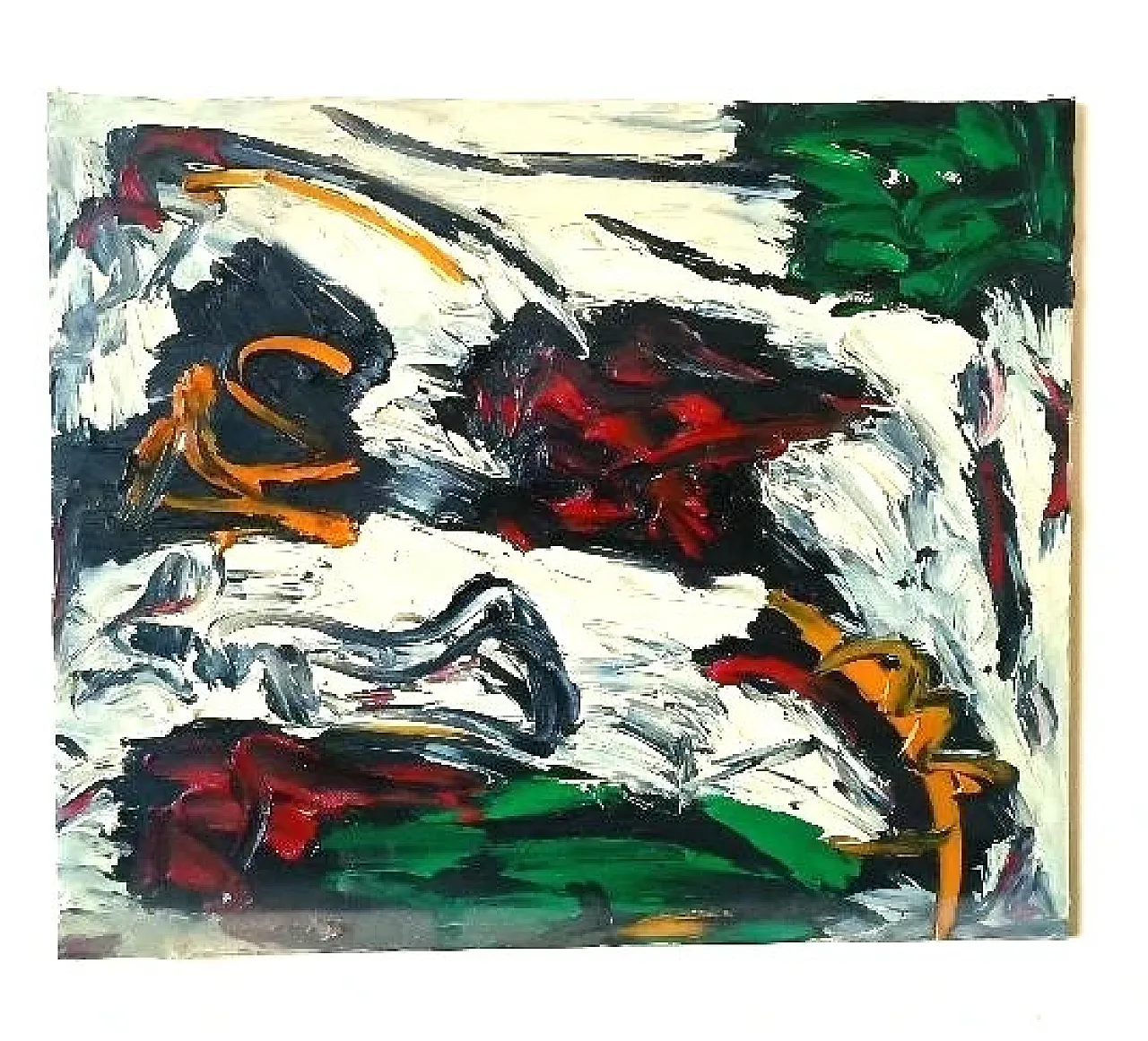 Abstract painting, oil on canvas by Simone Ciani, 1990s 1
