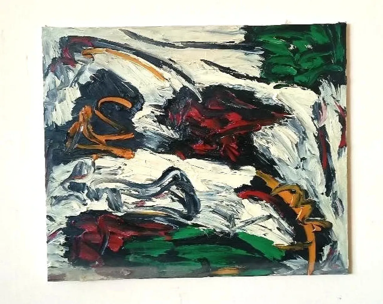 Abstract painting, oil on canvas by Simone Ciani, 1990s 2