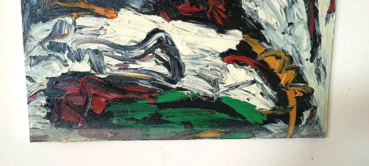 Abstract painting, oil on canvas by Simone Ciani, 1990s 6