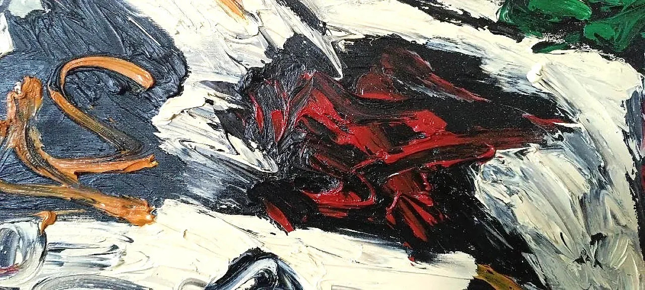 Abstract painting, oil on canvas by Simone Ciani, 1990s 7