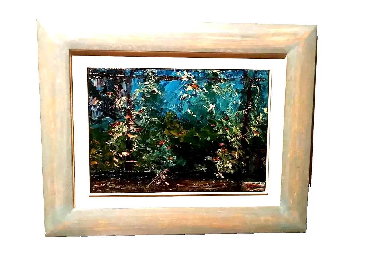 The Pergola, oil on canvas with frame, mid-20th century 1