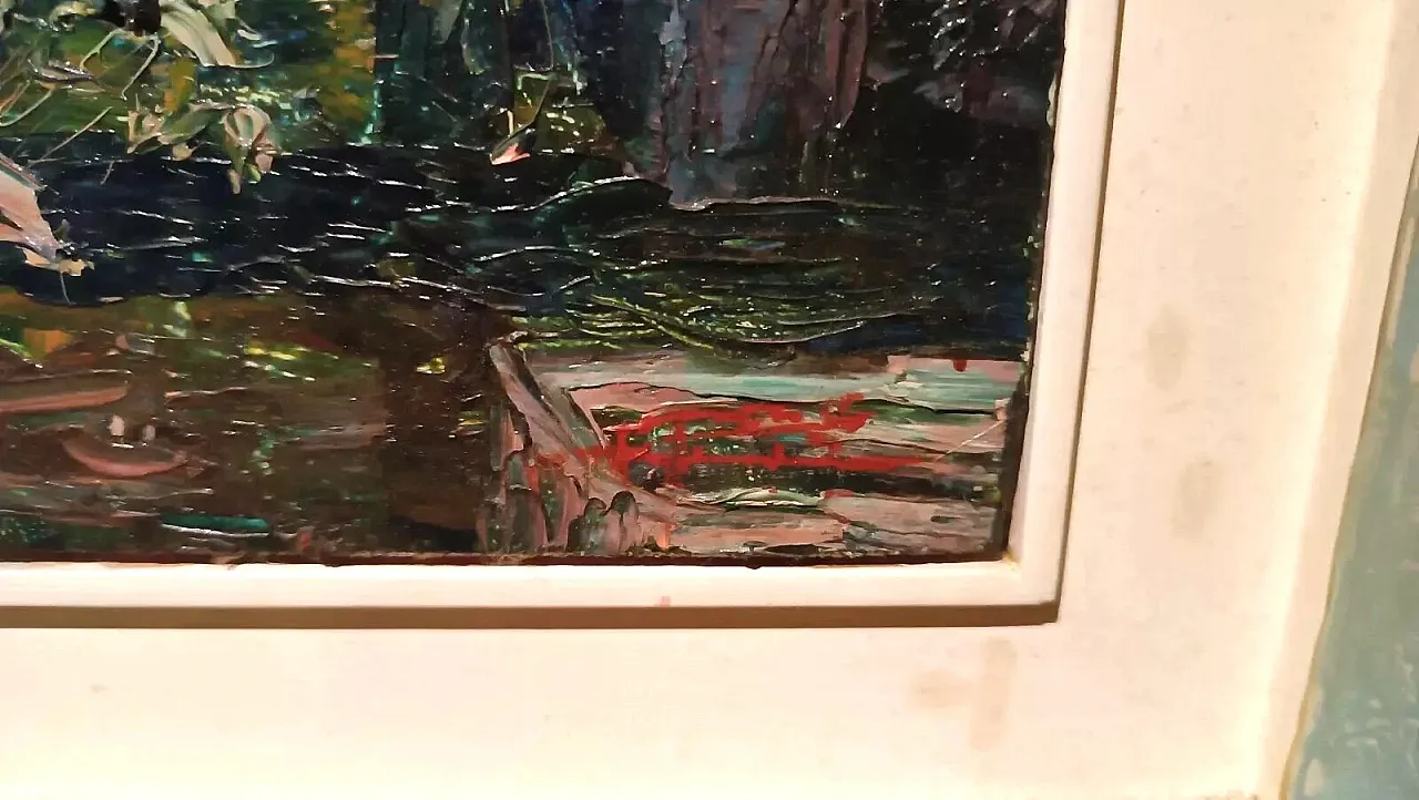 The Pergola, oil on canvas with frame, mid-20th century 6