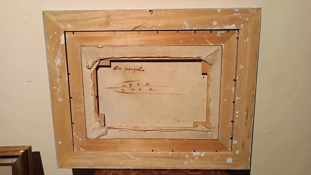 The Pergola, oil on canvas with frame, mid-20th century 9