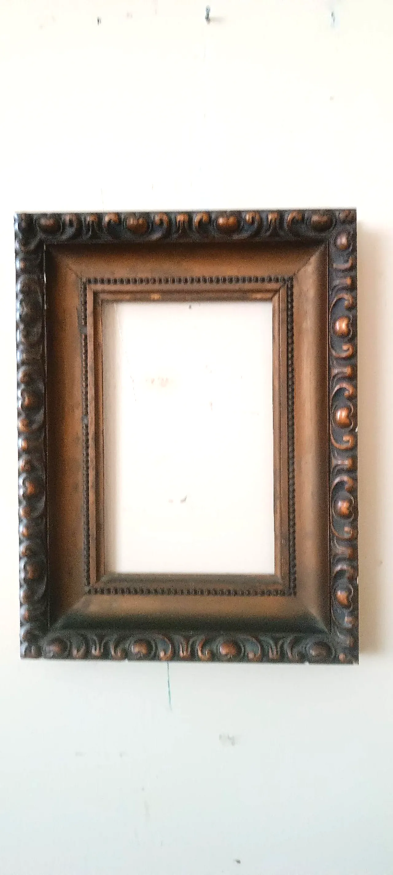 Gold frame in wood and tablet, early 20th century 1