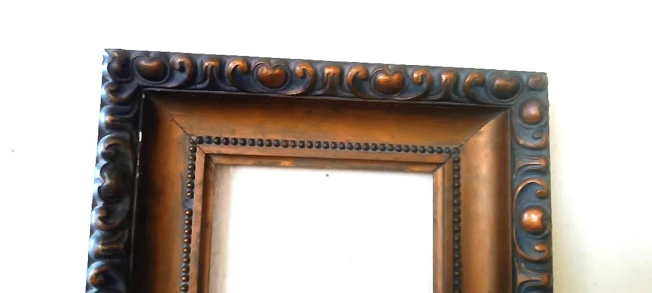 Gold frame in wood and tablet, early 20th century 2