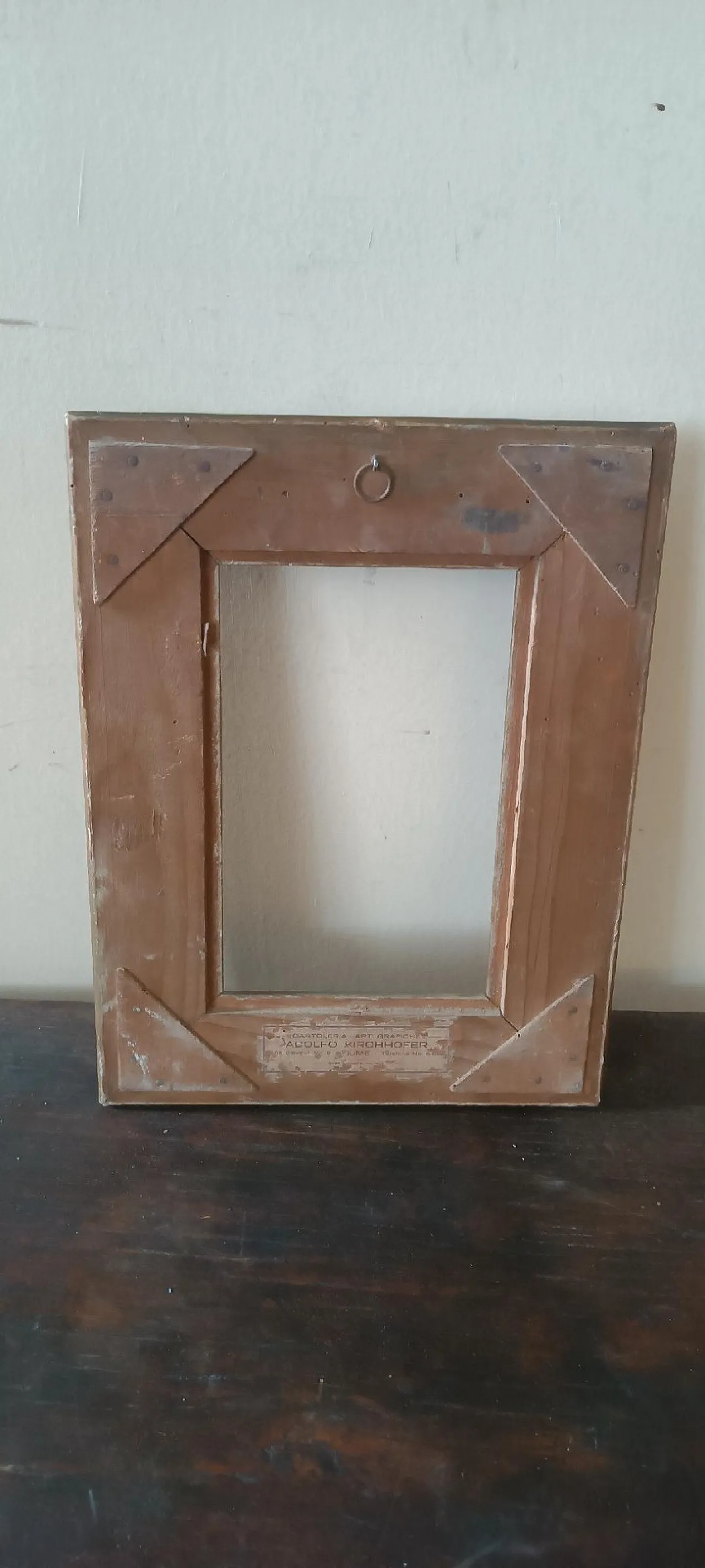 Gold frame in wood and tablet, early 20th century 3