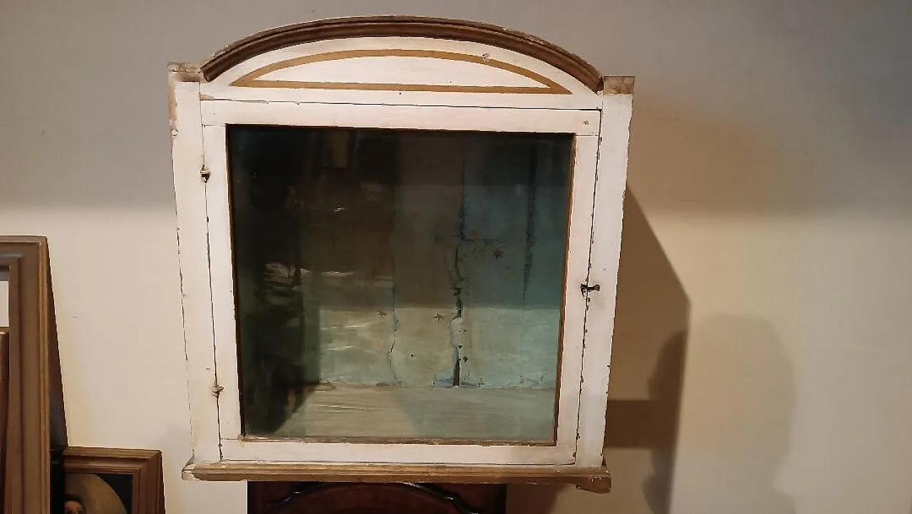 Vetrina in legno laccato e dorato, '800 2