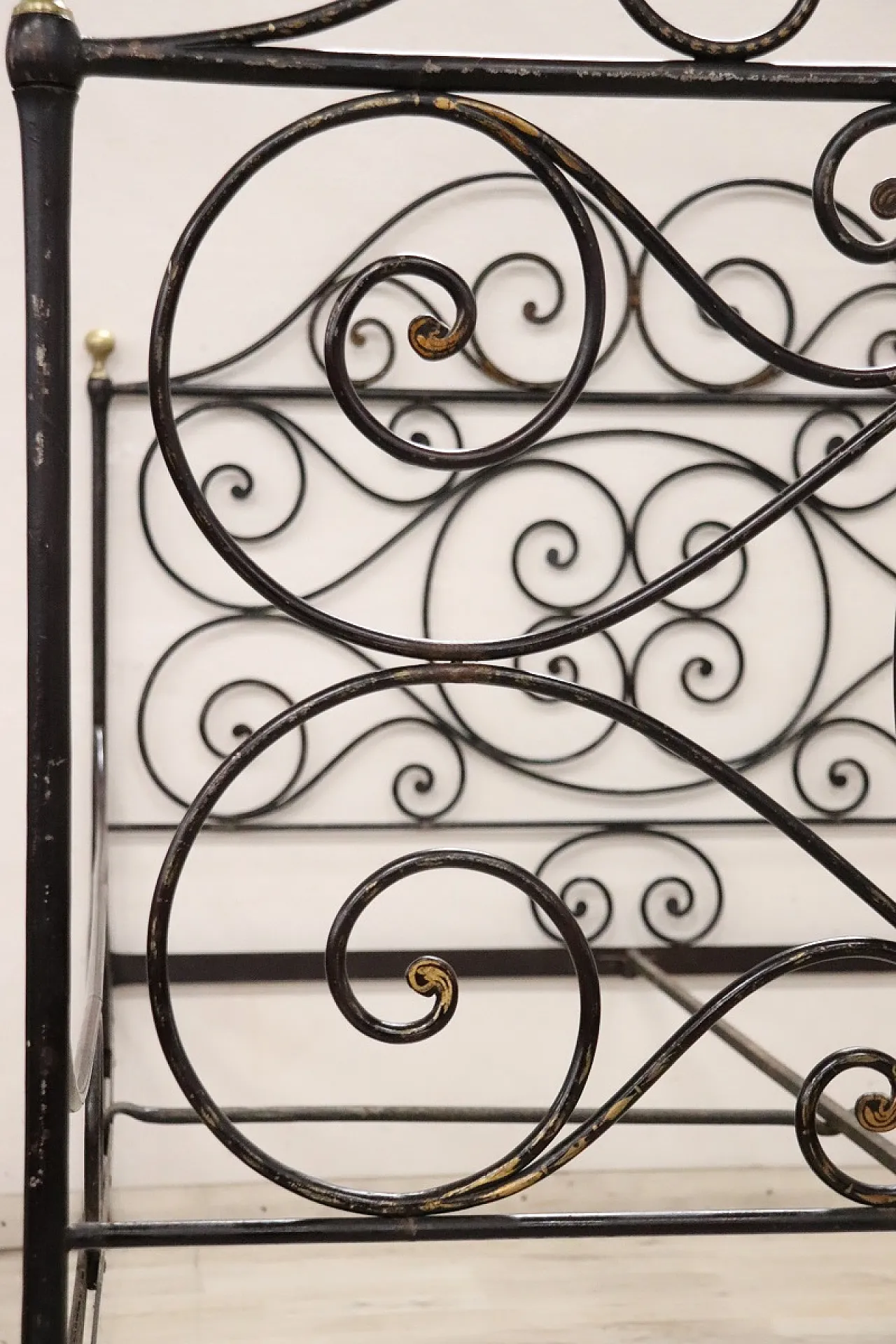 Antico letto matrimoniale in ferro battuto, '800 6