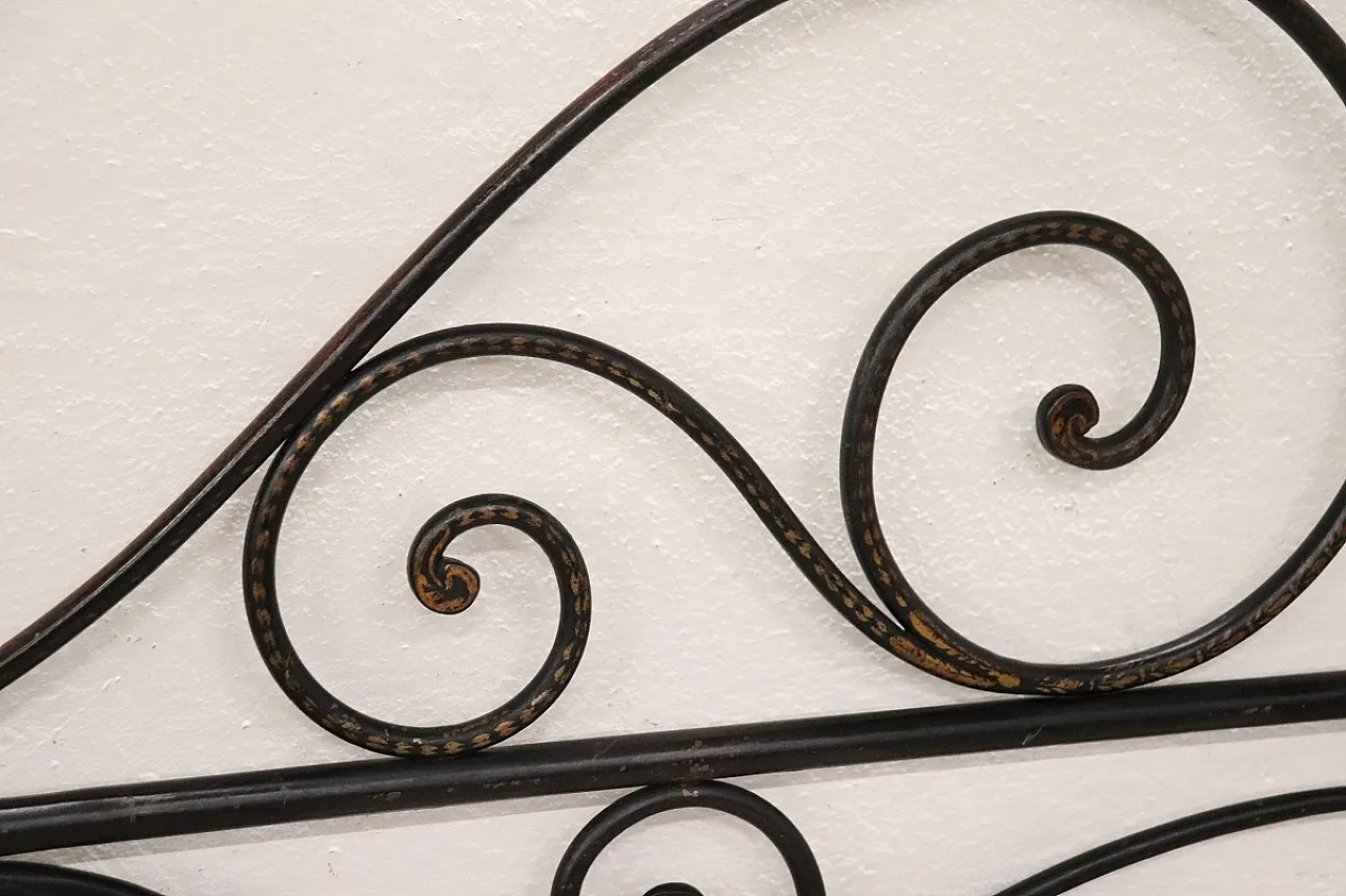 Antico letto matrimoniale in ferro battuto, '800 13