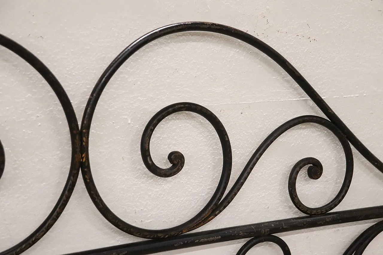 Antico letto matrimoniale in ferro battuto, '800 14