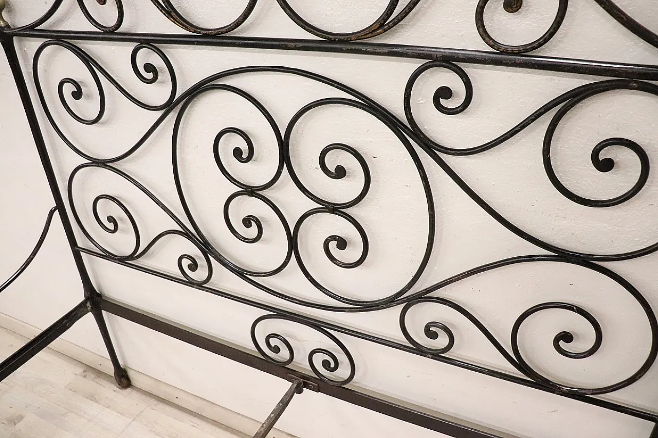 Antico letto matrimoniale in ferro battuto, '800 17