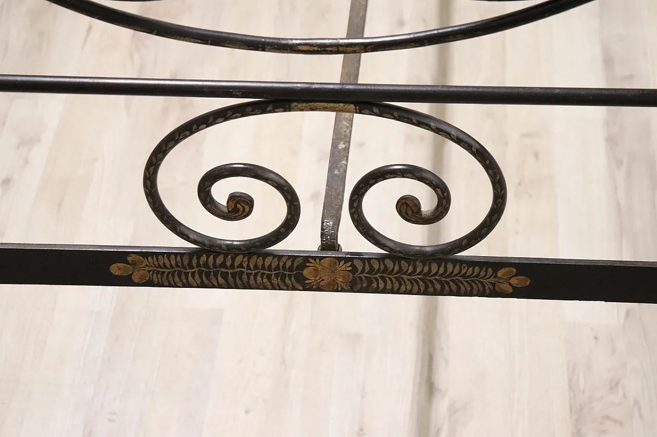 Antico letto matrimoniale in ferro battuto, '800 18