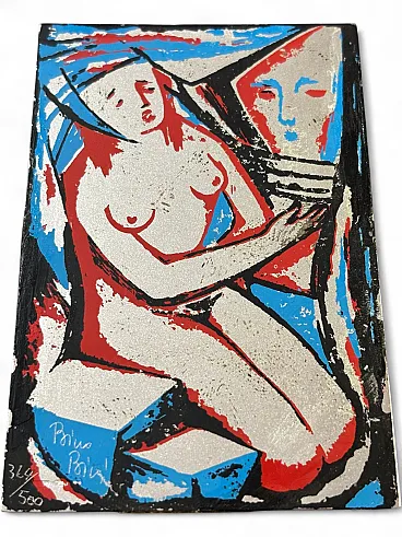 Intergraphy work in Silver by Bino Bini Attesa, 70s