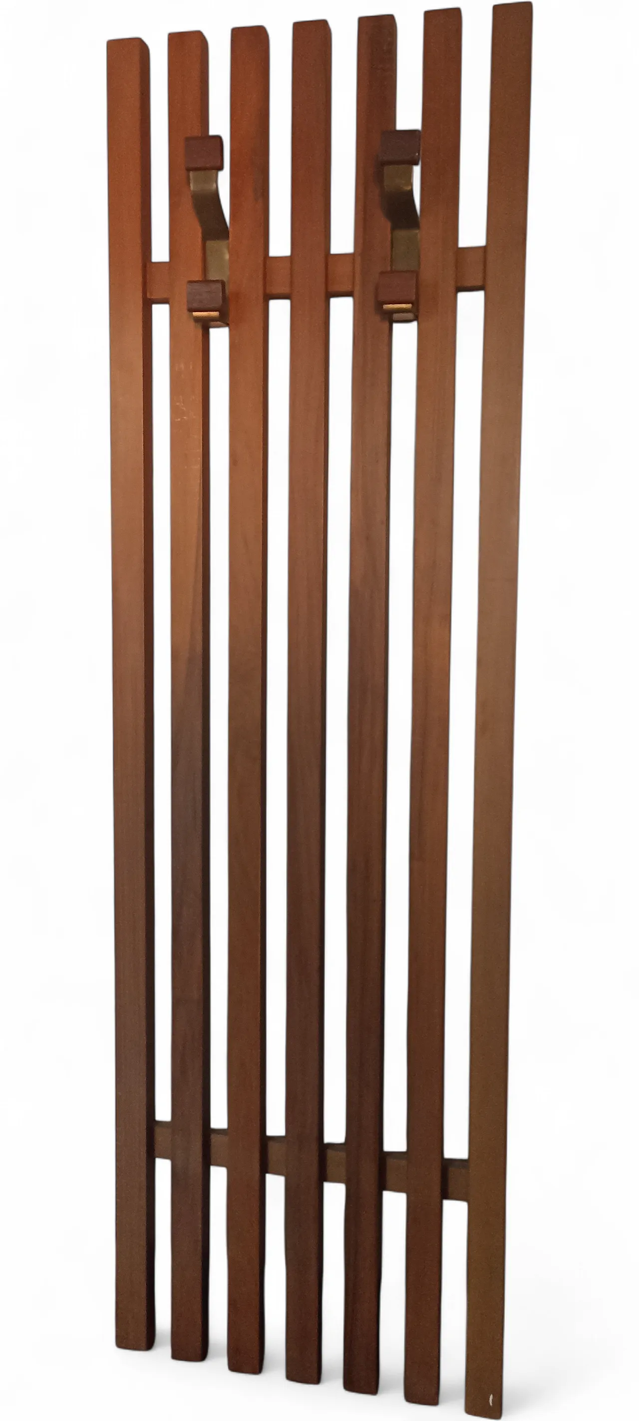 Appendiabiti di Leonardo Fiori per Isa Bergamo legno ottone, anni '50 4