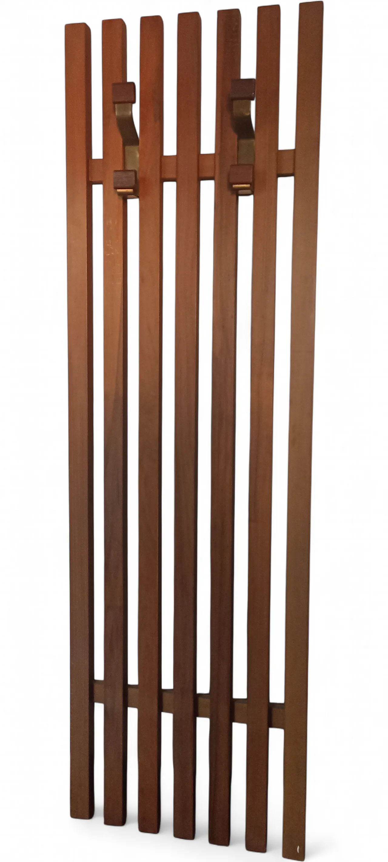 Appendiabiti di Leonardo Fiori per Isa Bergamo legno ottone, anni '50 5