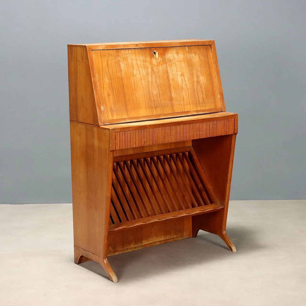 Wooden cabinet with flap door, 20th century 1