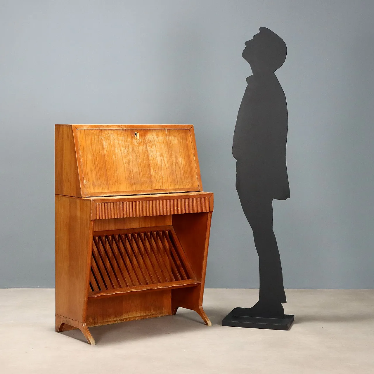 Wooden cabinet with flap door, 20th century 3