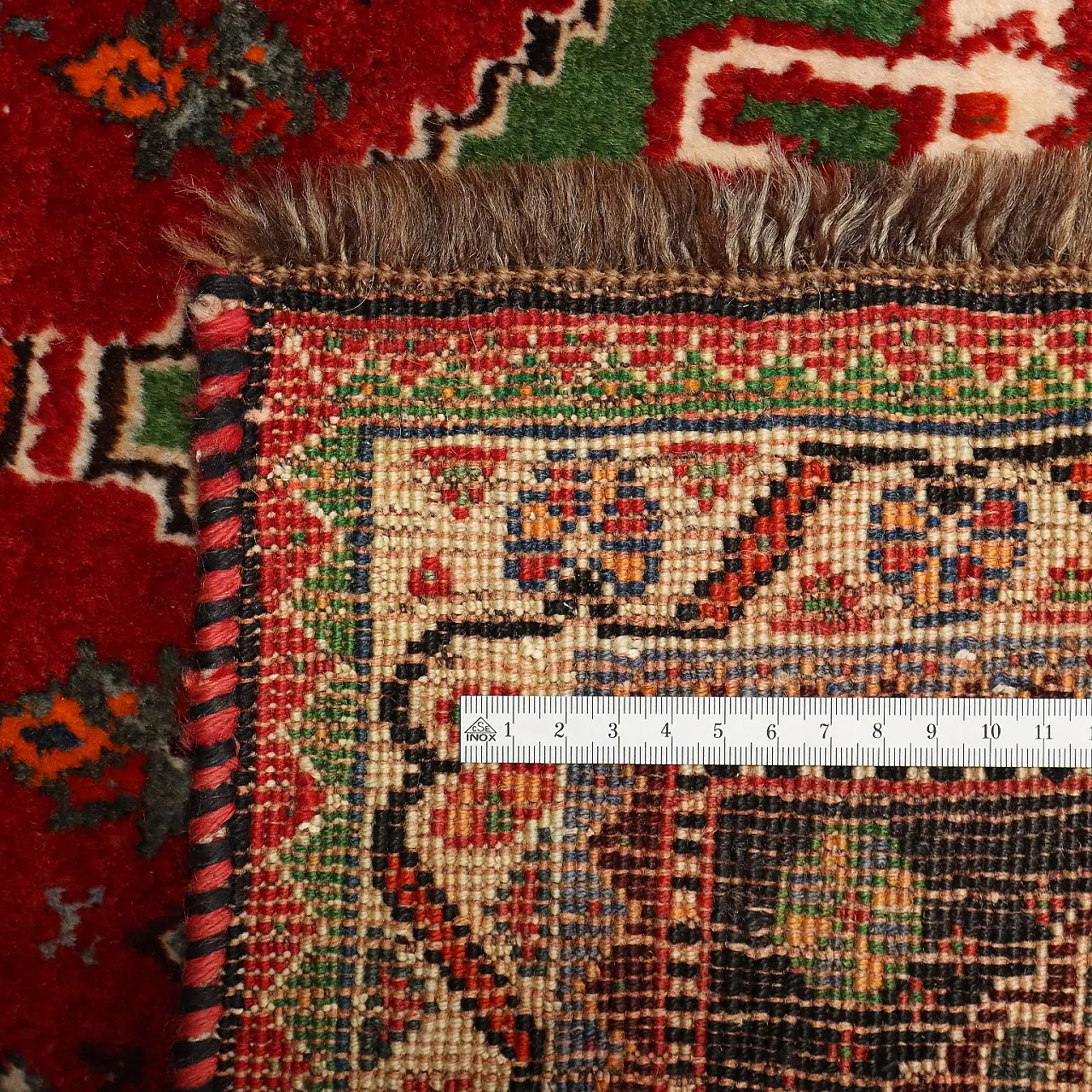 Tappeto Shiraz in lana, nodo grosso, realizzato a mano, '900 8