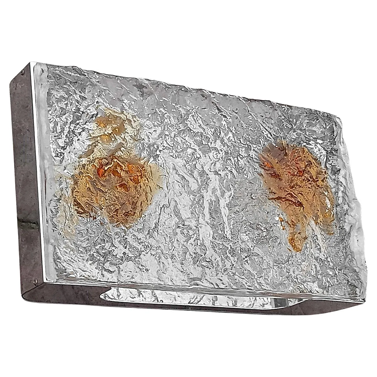 Stone etched glass lamp by Venini, 1970s 4